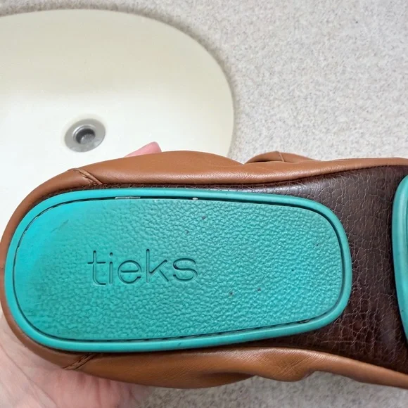 Tieks Women's Brown Leather Flats Chestnut size 8 - Picture 7 of 14